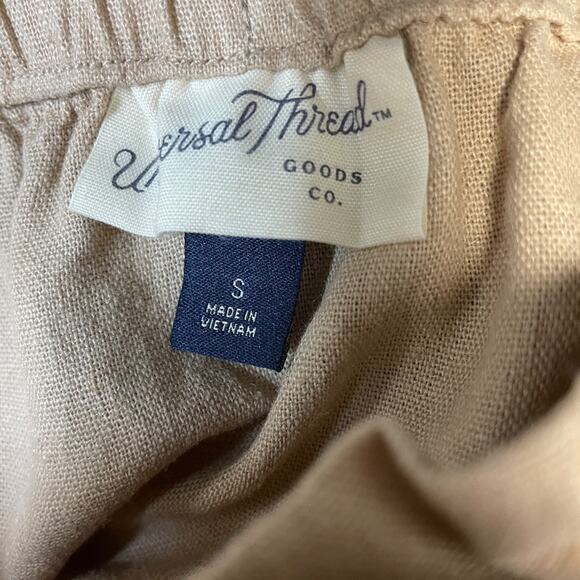 Universal Thread Women's Tan Tie Waist Button Front Midi Skirt Size S - Picture 3 of 6